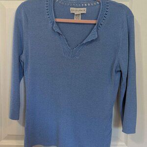 Sag Harbor Size Small Blue Pull-Over Sweater